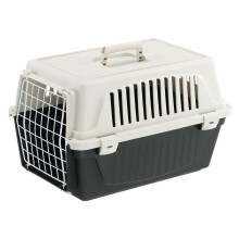 Ferplast Transport?n Gato, Transport?n Perro Peque?o y Gatos de hasta 5 Kg, Puerta de Hierro Plastificado, Ranuras de Ventilaci?n, 32,5 x 48 x h 29 cm