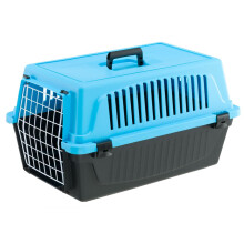 Ferplast Transport?n Gato, Transport?n para Perro Peque?o y Gatos de hasta 8 Kg, Puerta de Hierro Plastificado, Ranuras de Ventilaci?n, 37 x 58 x h 32