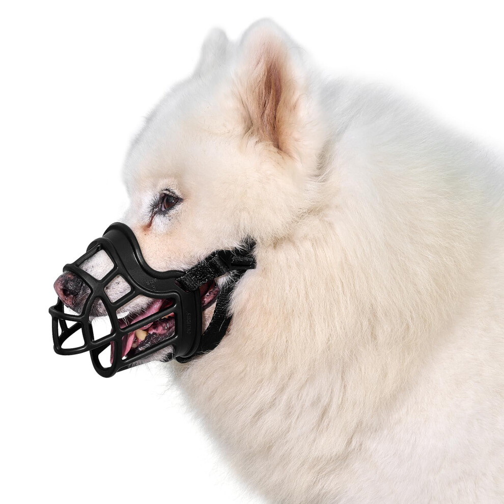 Onetigris Bozal, Bozal Suave Para Perros De Goma Resistente, Correa Ajustable Adecuada Para Bozales De Perros Medianos Y Grandes Prevenci?N De Ladrido-image