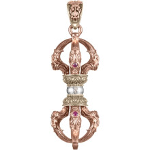 Vajra Pestle Pendant for Necklace, Charms Keychain Mascot Traditional Accessory Gift for Men and Women