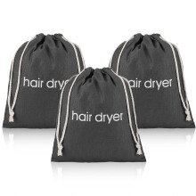 3  6  8 Pack Hair Dryer Bags Drawstring Bag Container Hairdryer Bag for travel bathroom 3 PCS Grey