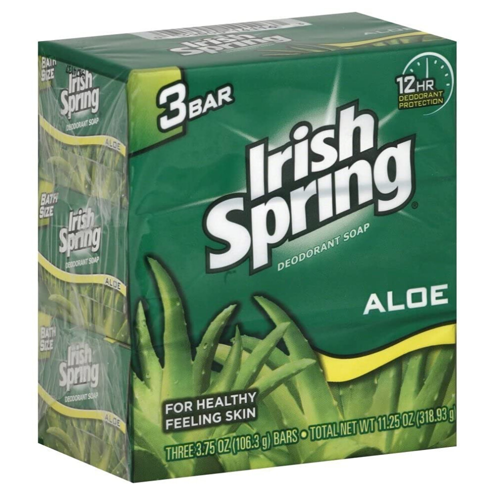 Irish Spring Deodorant Soap Aloe 375 Oz Pack Of 3