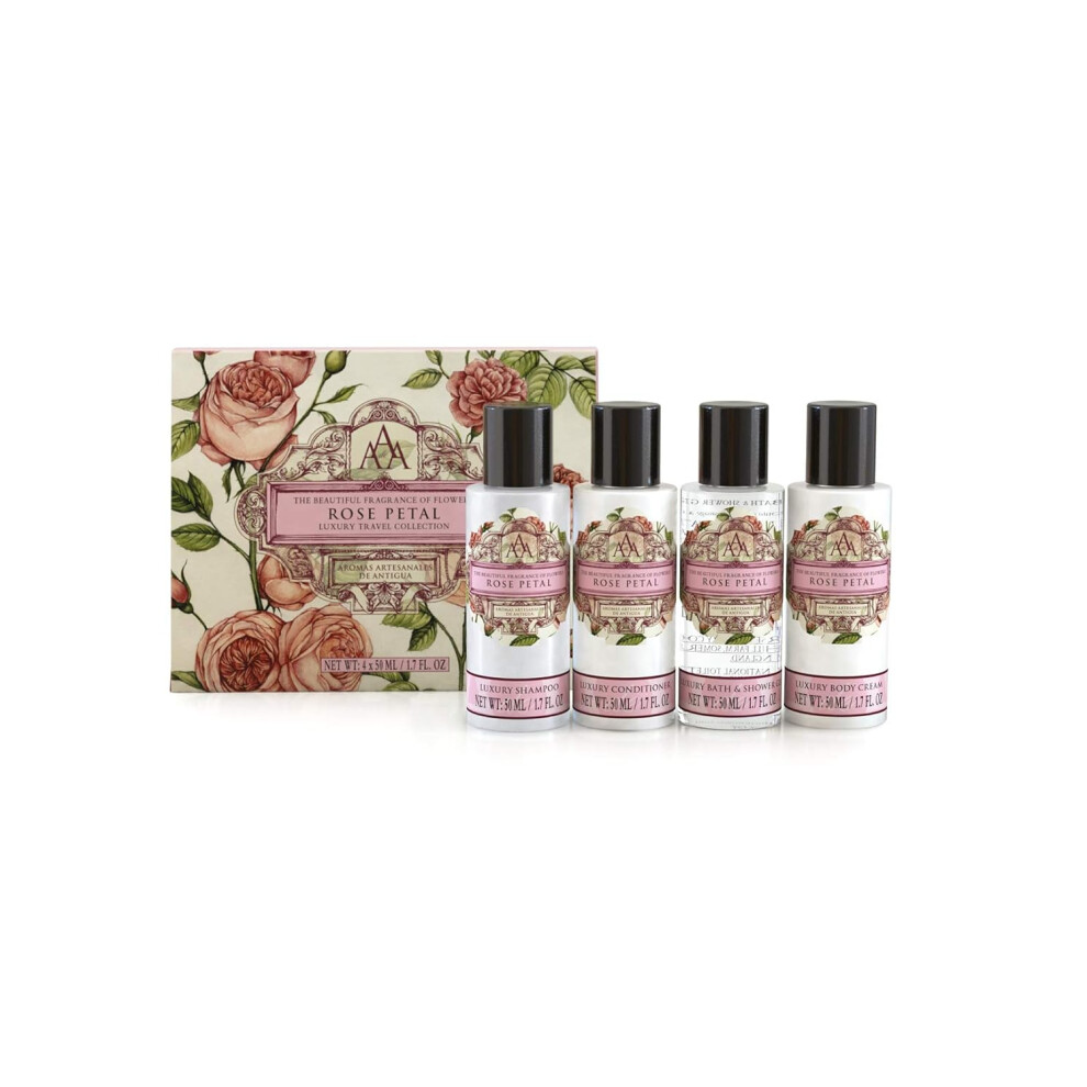 Aaa Floral - 4 X 50 Ml - Collection De Voyages Et De Cadeaux (Shower Gel Body Lotion Shampooing & Conditionner) - (Jasmine Blanche) - Tsa / S Cur-image