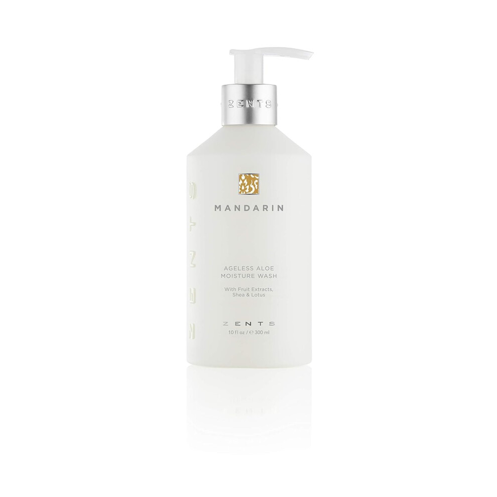 Zents Hand Body Wash Mandarin Fragrance Hydrating Antiaging Cleanser With Organic Shea Butter Aloe For Dry Skin Gentle Nourishing 10 Fl Oz