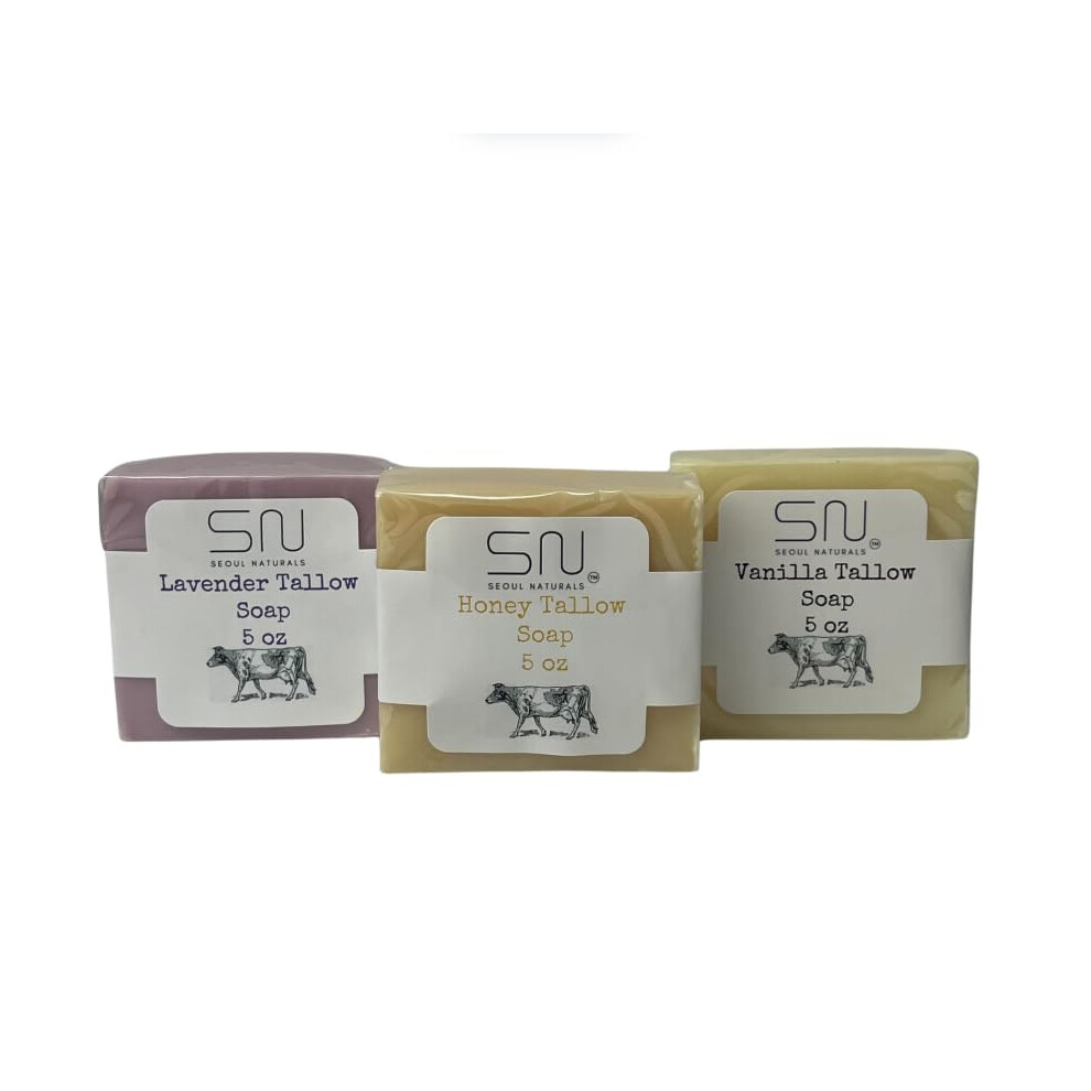 S Oul Naturals Sollow Soap Vanilla Lavender Honey K Beauty 5 Oz Chaque Ensemble De 3-image