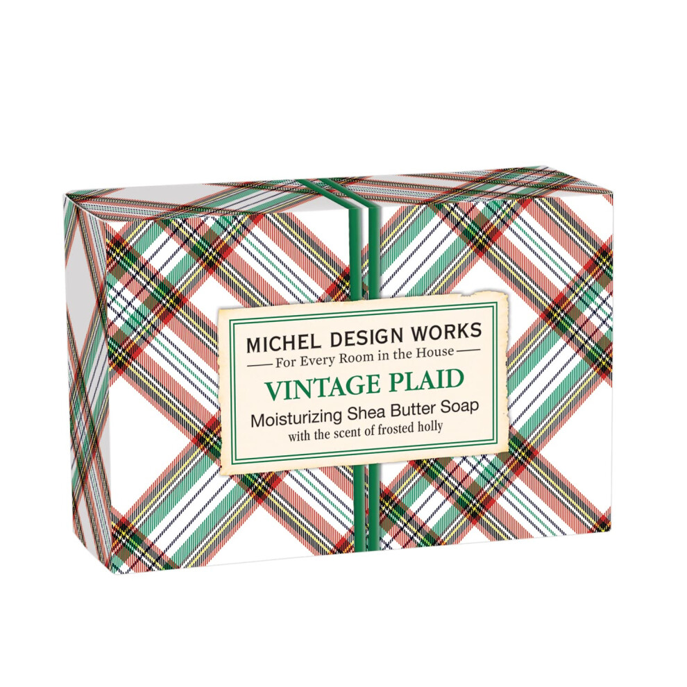 Michel Design Works 45Oz Boxed Single Shea Butter Soap Vintage Plaid