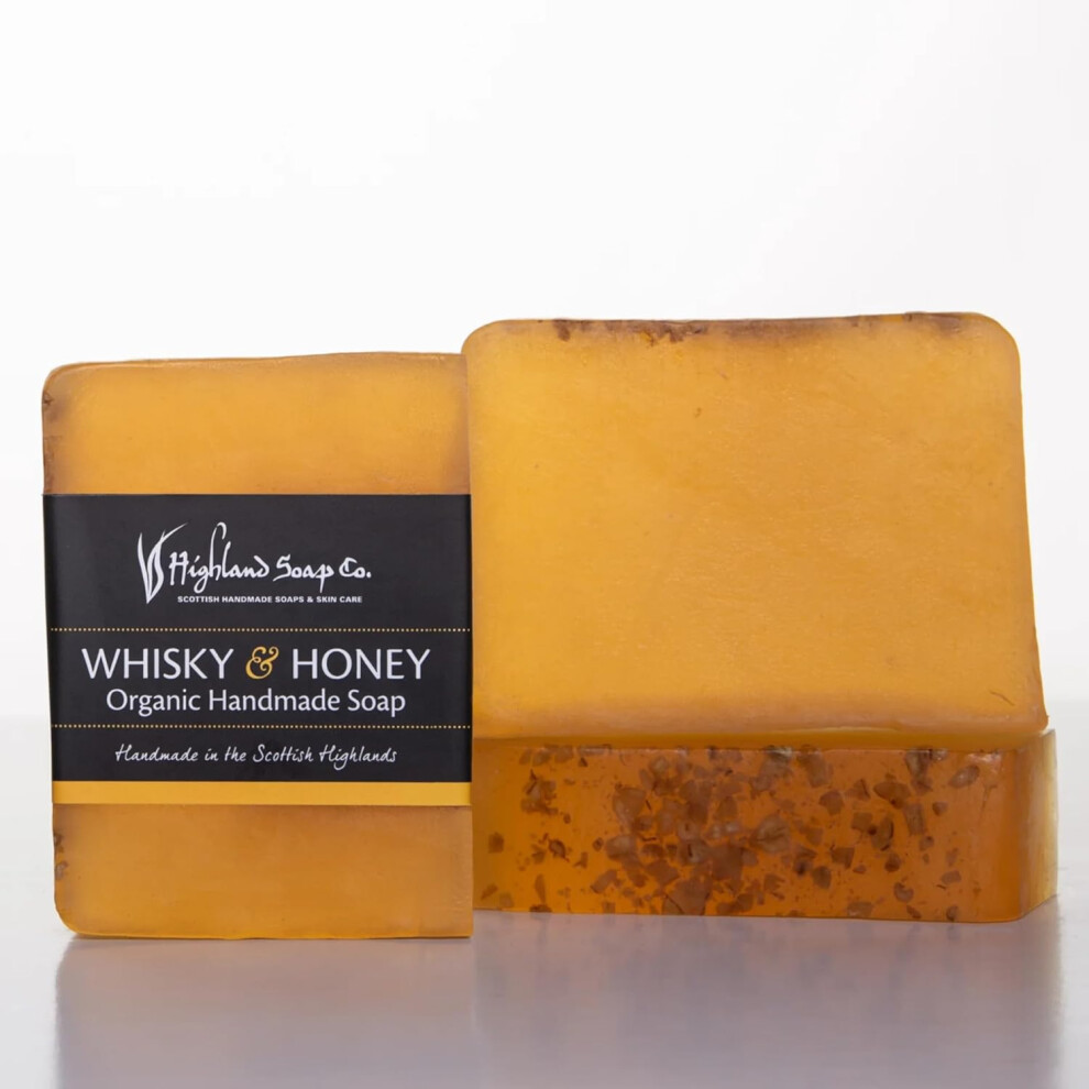 Highland Soap Co The Highland Soap Company Handmade Scottish Organic Vegetable Oil Glycerin Soap Bar Whisky Honey 53Oz Pack Of 1