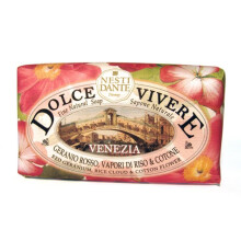 Nesti Dante Dolce Vivere jemn prrodn mdlo - Venezia - Cerven pelargnie, re Cloud & Cotton Flower 250g/8,8oz