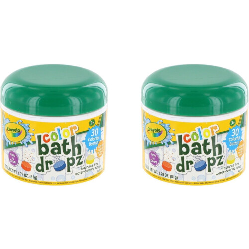 Crayola Play Visions Crayola Bath Dropz 2,68 oz, 45 comprimés (Pack de 2)