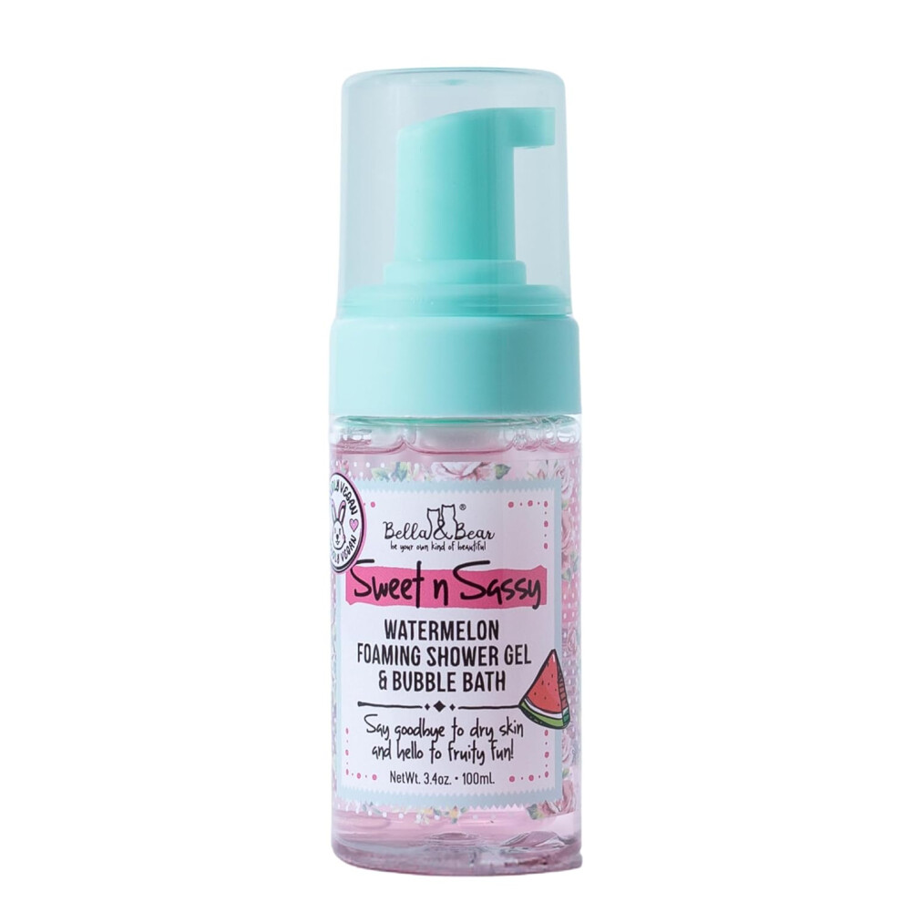 Bella And Bear Bella Bear Sweet N Sassy Watermelon Foaming Shower Gel Bubble Bath With Pump Travel Size