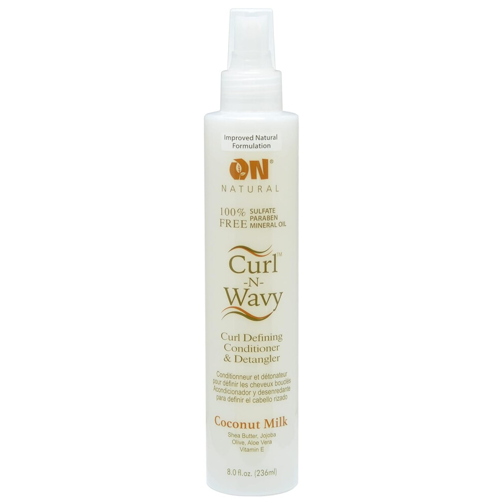 Premium Oil Free Curl N Wavy Curl Defining Conditioner  Detangler Coconut Milk 8 oz