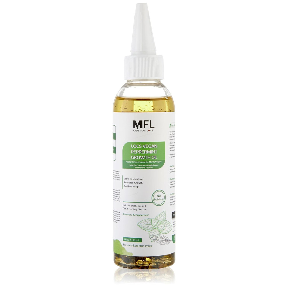 Lace Locs, Inc Locs Vegan Growth Serum Locs Oil Pineapple Blueberry Peppermint Scent 4 Oz Peppermint Rosemary