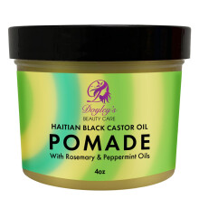 Doyley's Haitian Black Castor Oil Pomade 4oz mit Rosmarin- und Pfefferminzlen | Fr Haarwachstum, Spliss, trockene Kopfhaut, Frizz-Kontrolle