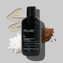Pallure Nr. 1 Intense Bond Building Hair Repair Shampoo fr dickeres, voluminseres und volleres Haar mit Leinl und Reisprotein, 250 ml