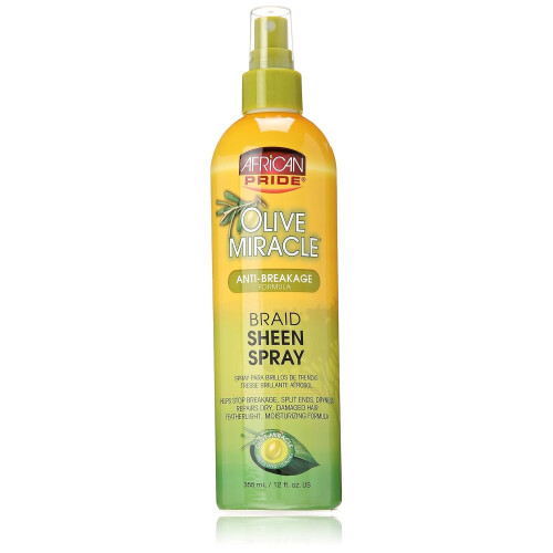 AFRICAN PRIDE Olive Miracle Braid Sheen Spray 12 Oz 438125