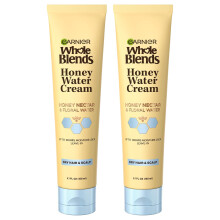 Garnier Whole Blends Honey Water Cream 100 Hours Moisture Lock Dry Hair Scalp Honey Nectar and Floral Water Pack of 2