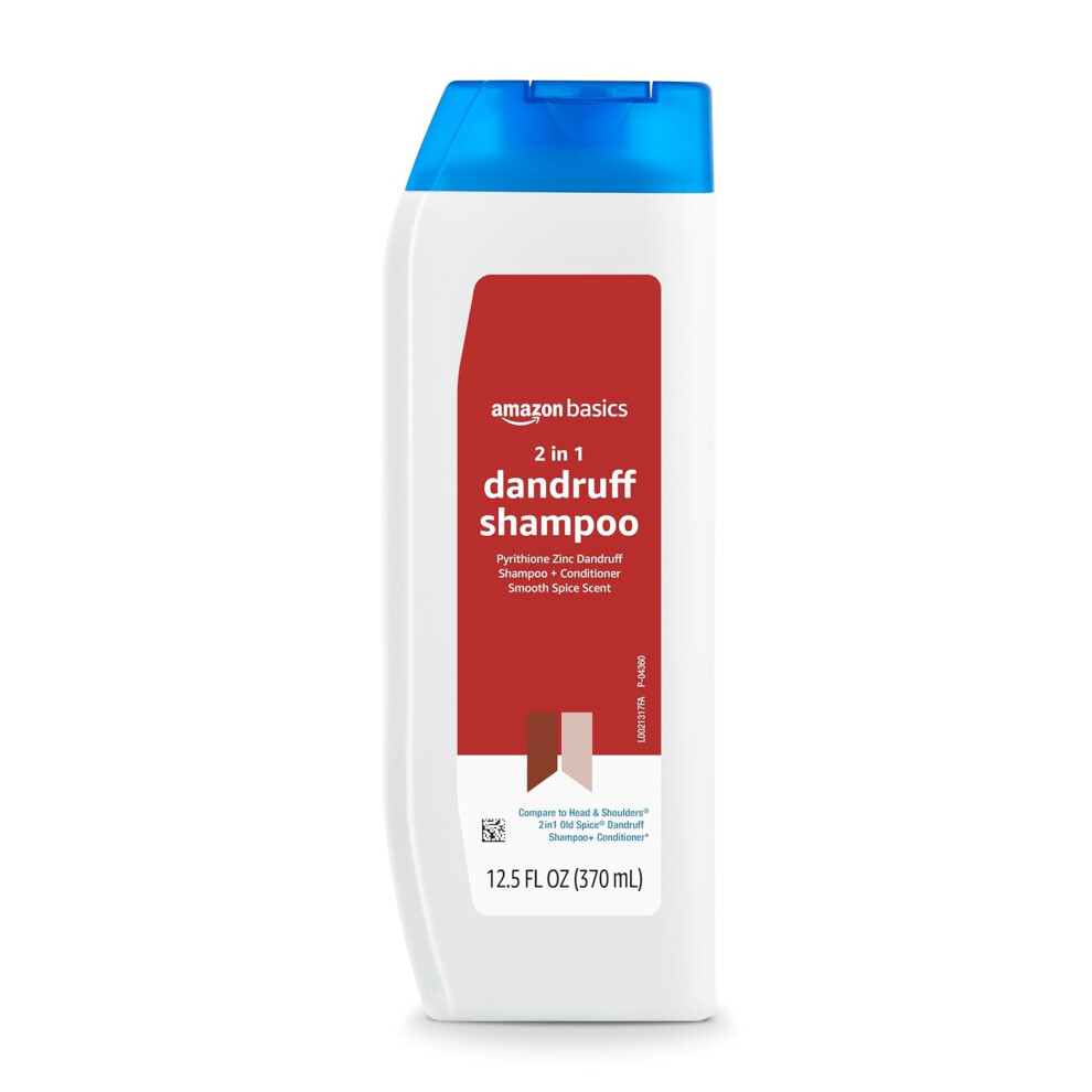 Amazon Basics 2in1 Dandruff Shampoo and Conditioner for Men Smooth Spice Scent 142 Fluid Ounces 1Pack Previously Solimo