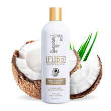 FILPO Coconut Milk Moisturizing Shampoo Sulfate Free with Coconut Oil and Argan Oil Clarifying for Natural and Curly Hair Care