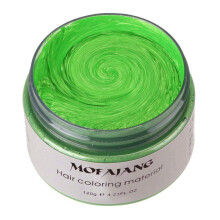 NYKKOLA Unisex Hair Wax Color Dye Styling Cream Mud Natural Hairstyle Pomade Washable Temporary Party Cosplay (Green)