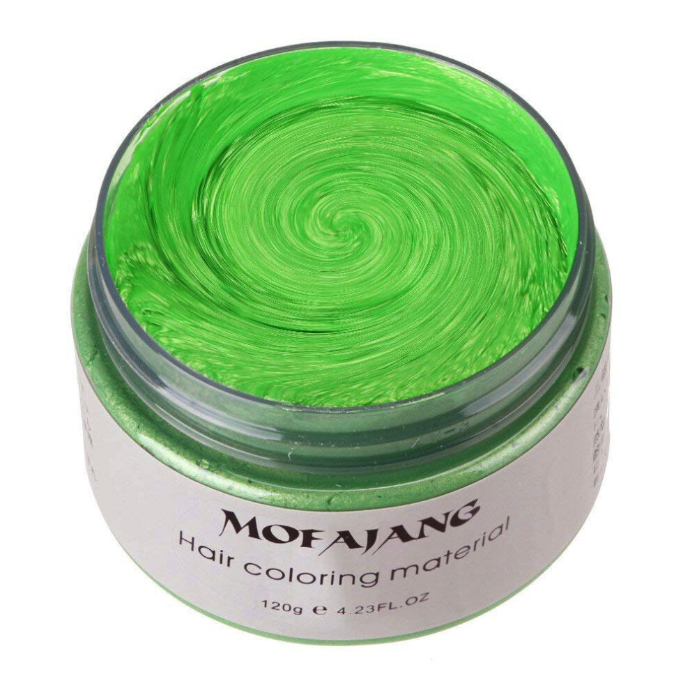 Nykkola Green,Cream Unisex Hair Wax Color Dye Styling Cream Mud Natural Hairstyle Pomade Washable Temporaryparty Cosplay Green