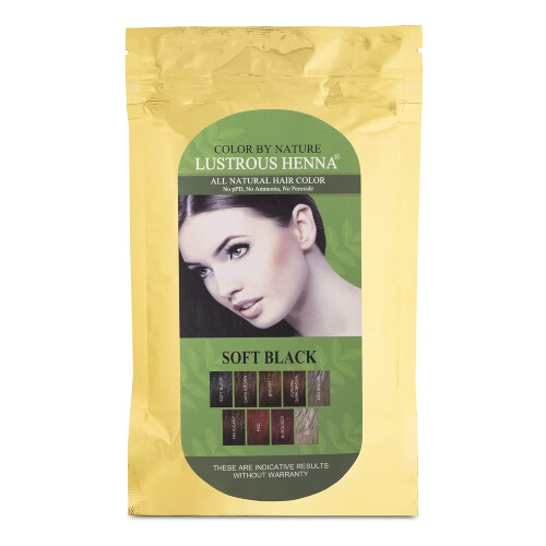 Henna Lustrous Color Negro Suave 100 Gramos