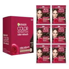 Garnier Color Sensation Color Retouch Demi Permanent Hair Dye for Roots and Lengths with 100% Gray Coverage Brown Hair Dye Pack of 6