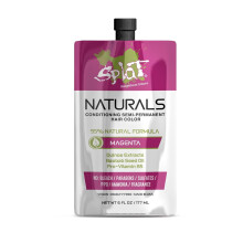 Splat Naturals Pltrwaly kolor wlosw Magenta 6 fl. uncja 95% naturalna formula farby do wlosw wytrzymuje do 30 myc Weganska i wolna od okrucienstw