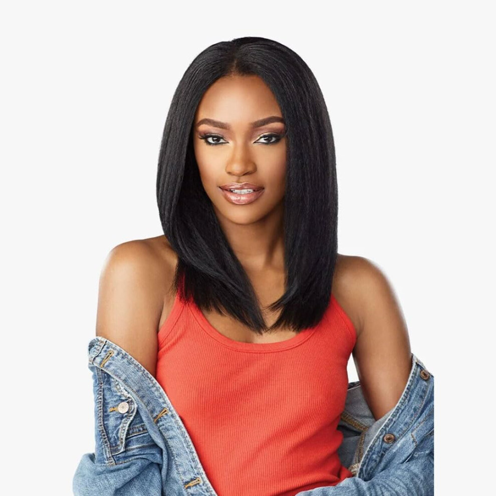 Sensationnel Unisex Brown Curls Kinks Co Textured Clip In Human Hair Blend Hair Extension 9Pcs Alpha Woman 12 Inch Color4 Medium