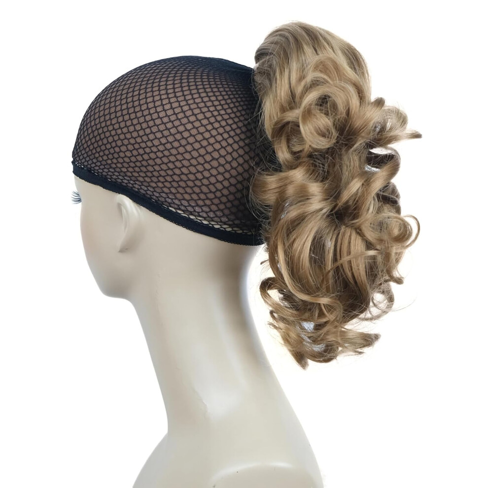 Lydell Unisex Light 12 Hair Piece Ponytail Extension Curly Curled Nature Looking Heatresisting Strawberry Blonde