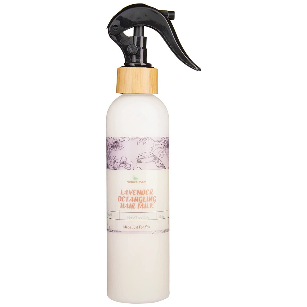 Lavender Hair Milk Leave In Detangling Conditioner Spray  WaterBased Moisturizer Nontoxic hair care