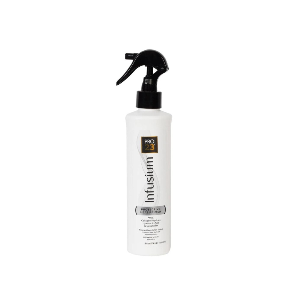 Infusium 23 Protective Heat Primer With Collagen Peptides Hyaluronic Acid And Ceramides - 8Oz. White