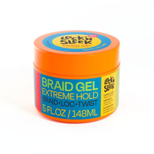 Lock'n Sleek Braiding Gel Extreme Hold Traid Loc e Twist Doment Frizz e Contol Edge (5 Fl Oz)