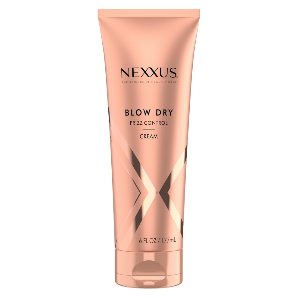Nexxus Smooth Full Blow Dry Balm Weightless Style Frizz Control Volume Heat Protect Styling Cream for Smooth Full Hair 6 oz