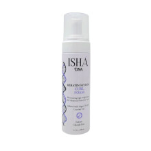 ISHA Sistema de Keratina Mousse para Rizos - Aumentador de Volumen para Rizos Sueltos o Sin Frizz - Sin Sulfatos con Aceite de Argán y Coco