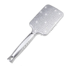Mode Clear Crystal Paddle Brush Exclusieve Blingbling Haarborstel Massage Luchtkussen Strass Haarkam voor dames