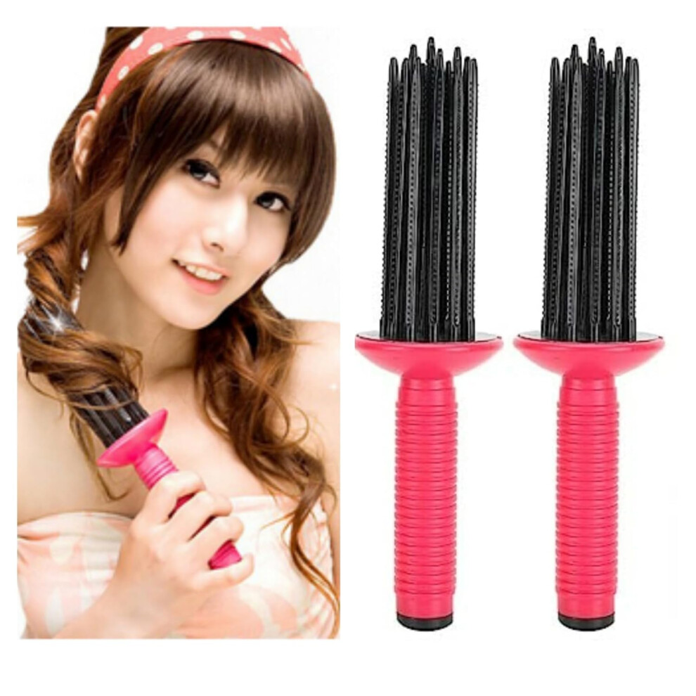 Neuvikter 17 Teeth Curl Defining Brush Professional Hair Styler Tool For Curly Hair Salon And Home 2Pcs