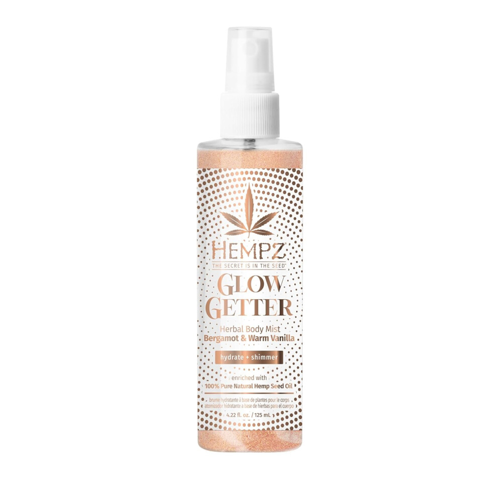 Hempz New Glow Getter Hydrating Body Mist Perfume Shimmer Spray With Sparkle 422 Oz