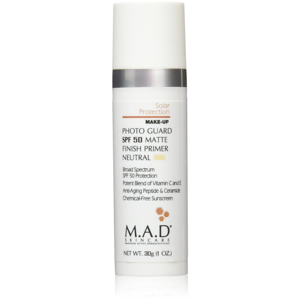MAD SKINCARE SOLAR PROTECTION Photo Guard SPF 50 Matte Finish Primer Neutral 30g