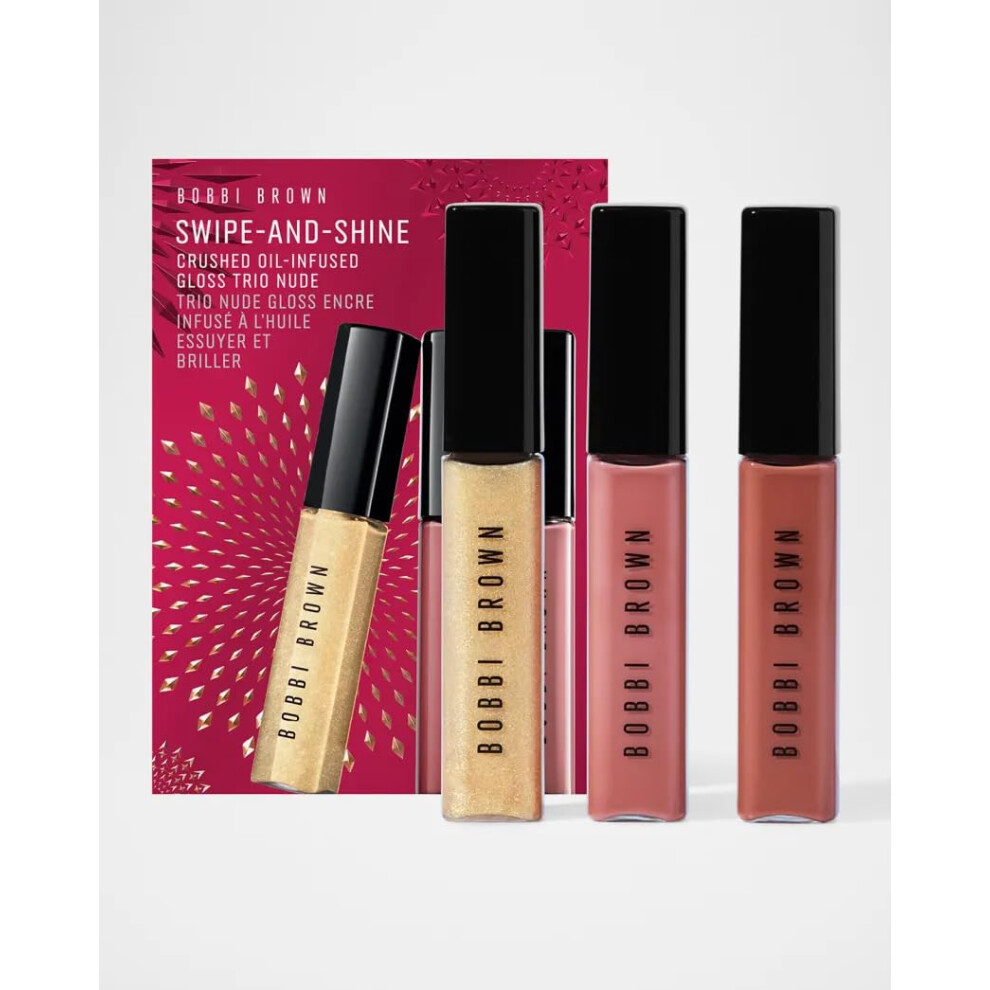 Bobbi Brown Crushed Oil Infused Hydrating Lip Gloss Trio Set Nude
