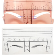 Guapa 50pcs/Pack Eyebrow Lineal med pandeform Disponbar mikroblading Lineal Sticker Adhesive Brows Positionering Målværktøj