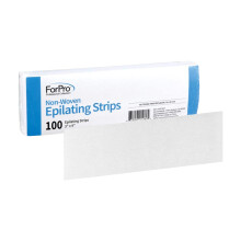 ForPro Professional Collection NonWoven Epilating Strips White TearResistant PreCut Strips for Hair Removal 3 W x 9 L 100Count