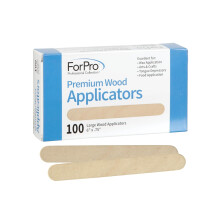 ForPro Professional Collection Premium Wood Applicators NonSterile Hair Removal Waxing Sticks Large 6 L x 75 W 100Count