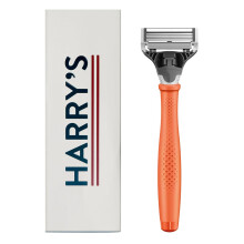 Harrys Razor for Men Razor Handle and Razor Blade Cartridge Shaving Gift Set for Him Orange