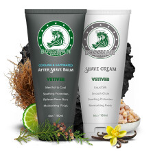 Bossman Silk Lotion Parranajovoide & Viilentävä After Shave Miesten Combo - Parranajovoide & After Shave Balm miehille (Vetiver X Scent)