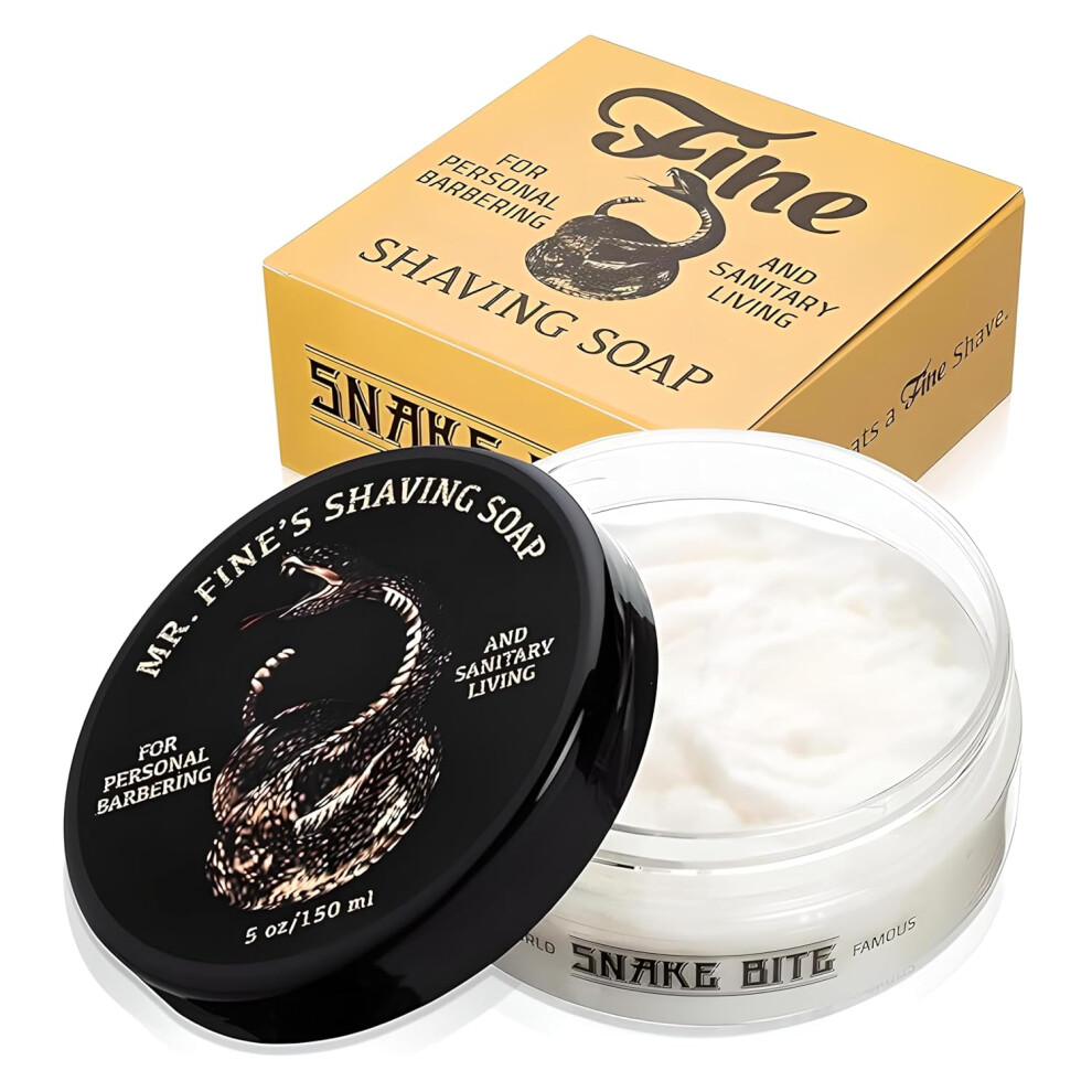 Fine Mr 21C Mens Shaving Soap Builds Thick Easy Lather Protects From Razor Burn Irritation No Artificial Colors Made In Italy 5Oz 150Ml Snake Bite