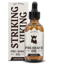 Striking Viking Pre Shave Oil for Men 33 Oz Unscented Shaving Lubricant for Face Safety Razor Smooth Protective Shaving Oil