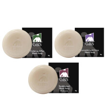 G.B.S Heren Scheerzeep 97% Natuurlijk Verrijkt met Sheaboter en Glycerine, 3-Ounce, 3 Stuks