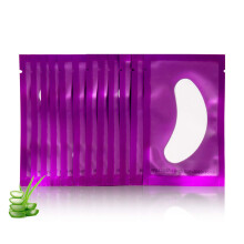 100 Pairs Set Under Eye Pads Comfy and Cool Under Eye Patches Gel Pad for Eyelash Extensions Eye Mask Beauty Tool Purple