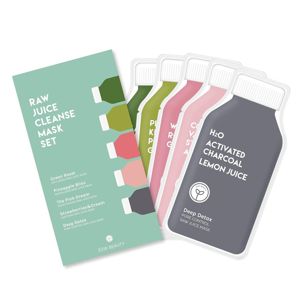 Photos - Facial Mask ESW Beauty Raw Juice Cleanse Mask Set