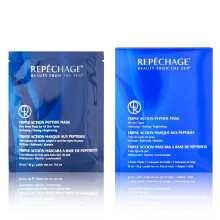 Repechage Drievoudige Peptide Masker - Voor Alle Huidtypes - Hydraterend, Verstevigend, Verhelderend - 5 Doordrenkte Papieren Maskers